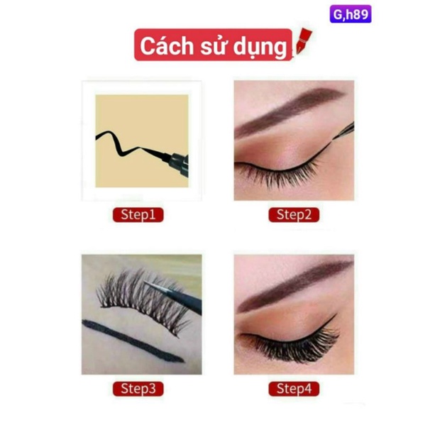 0Bút kẻ mắt nước màu tươi sáng tự dính tiện dụng
