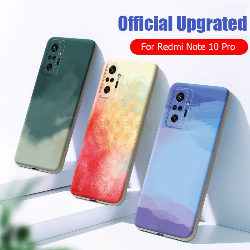 Ốp Điện Thoại Dáng Vuông Màu Nước Cho Xiaomi Redmi 10 Note 10 Pro 10S 9A 9C K40 PRO 5G 4G 2021 | BigBuy360 - bigbuy360.vn
