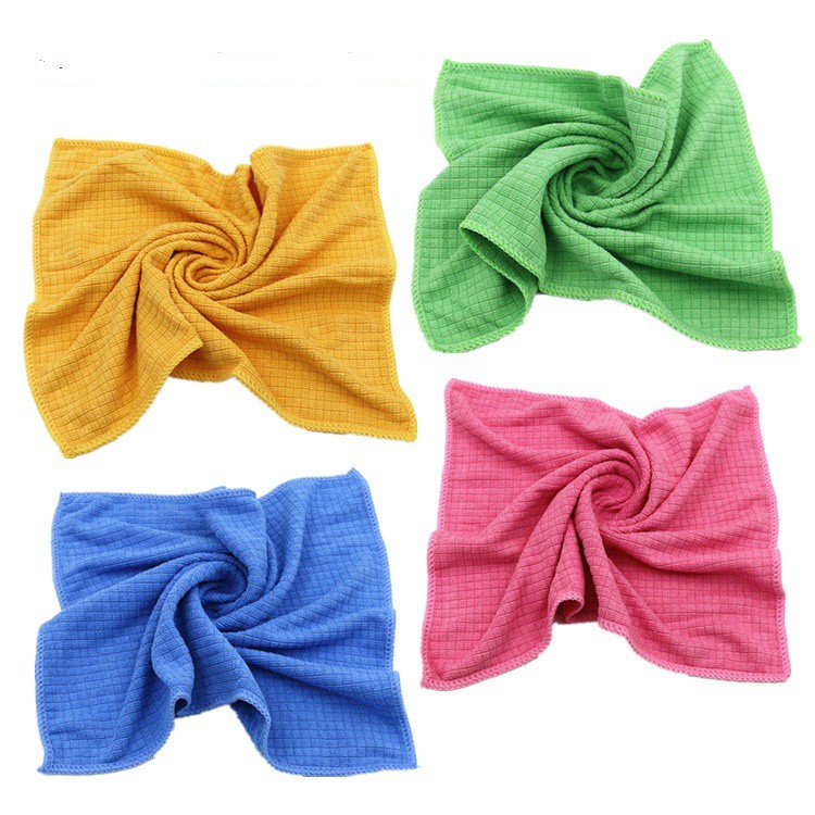 Khăn lau rửa xe chuyên dụng Microfiber-Caro,màu ngẫu nhiên