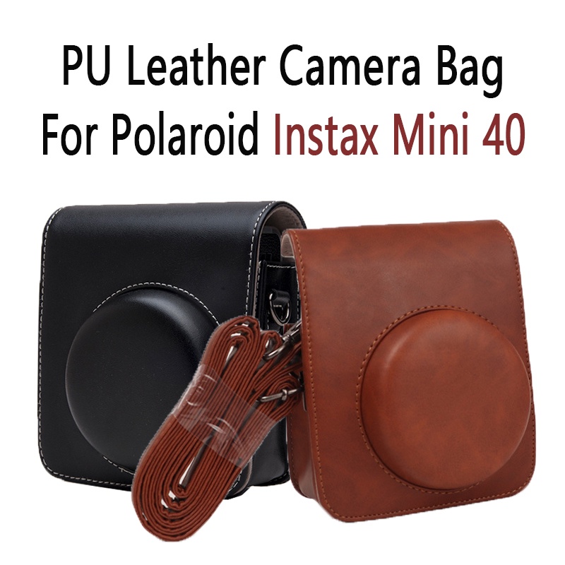 Túi Da pu Đựng Máy Ảnh instax mini 40 mini40 Ốp