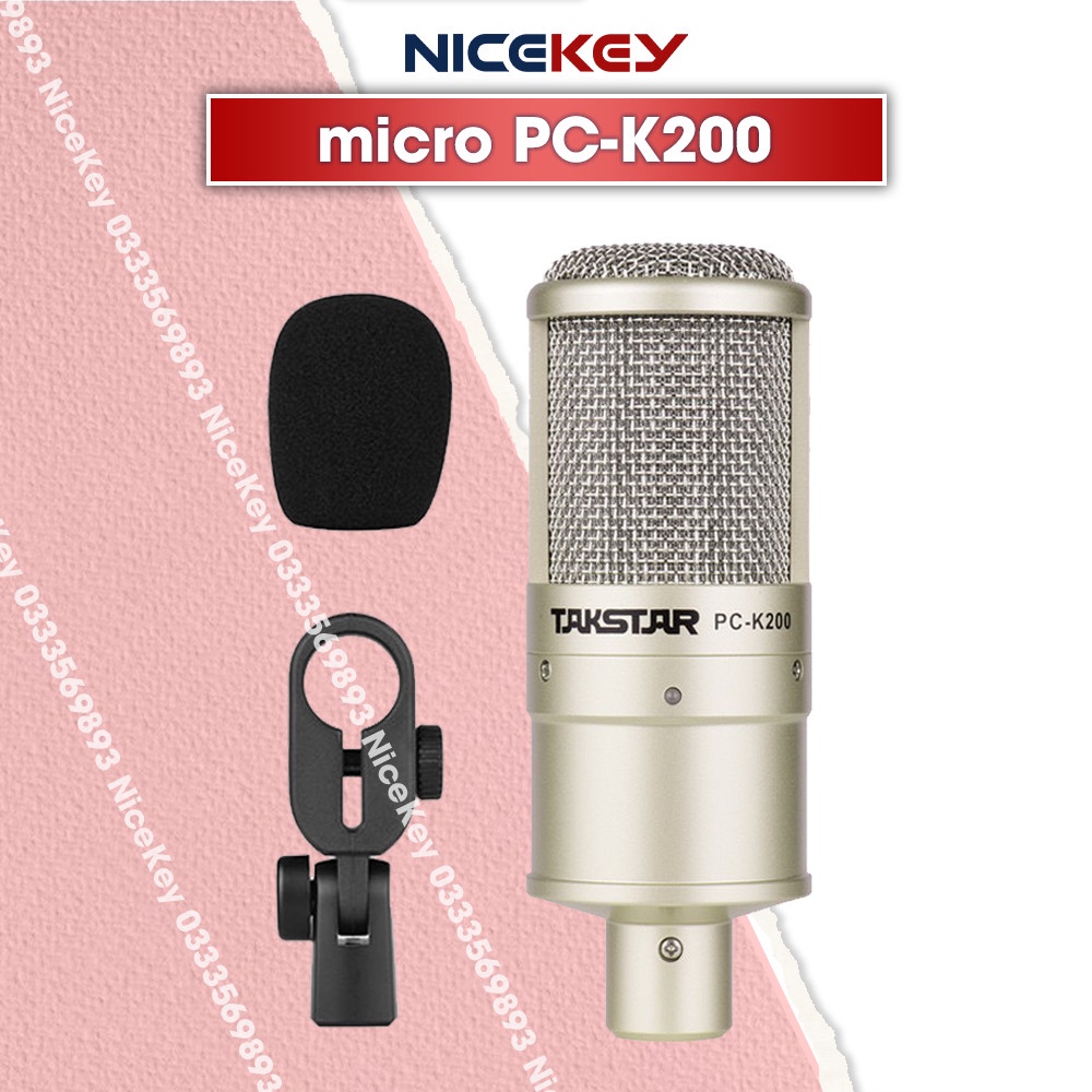 Combo Mic Thu Âm TAKSTAR PC K200, Sound card K10, Micro chuyên nghiệp, hàng chính hãng [BH 1 NĂM]