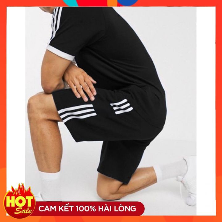 Bộ quần áo thể thao nam ⚡ 1 ĐỔI  1⚡ thun cao cấp, bộ adidas nam mùa hè cộc tay năng động tracksuit - HALLO  STORE