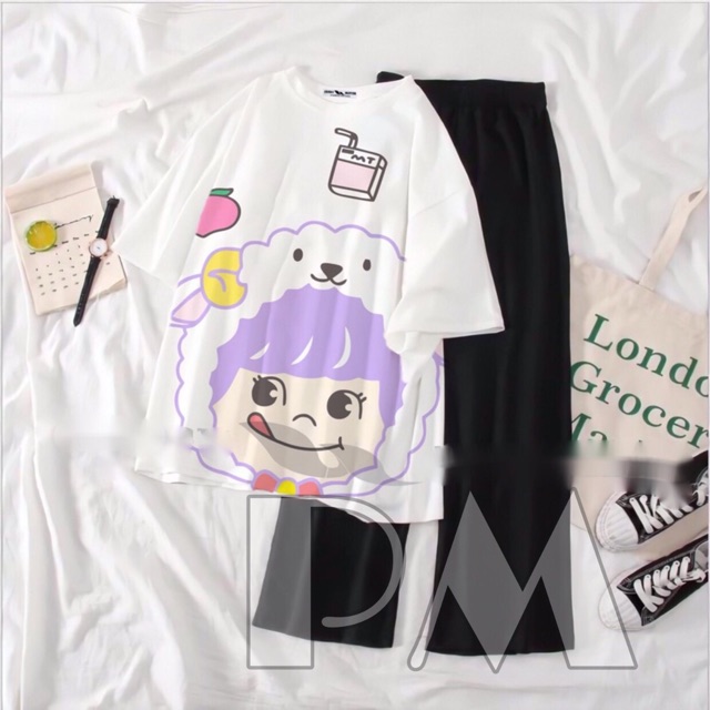 Sét áo hình và quần xuông