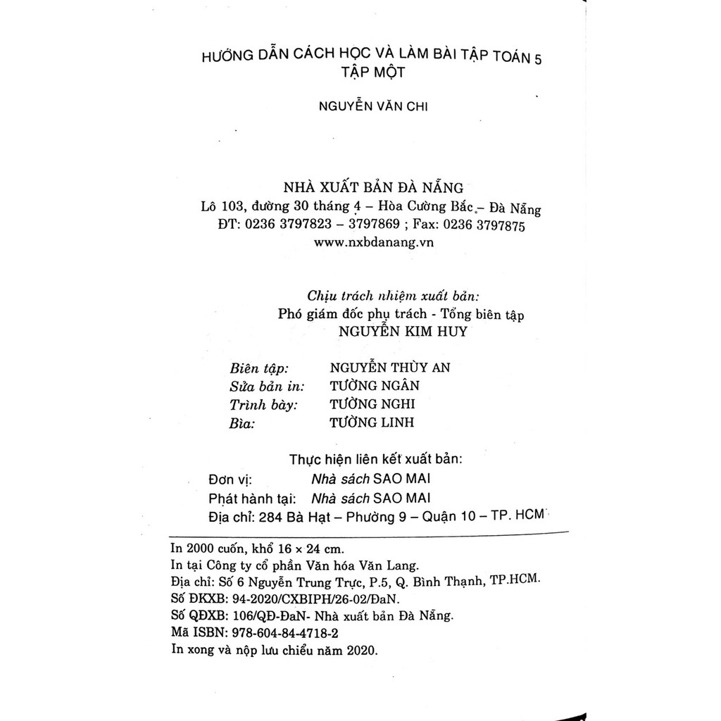 Sách - Hướng Dẫn Cách Học Và Làm Bài Tập Toán Lớp 5 - Tập 1