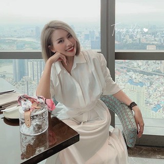 váy đầm trắng thắt eo váy đầm trắng
