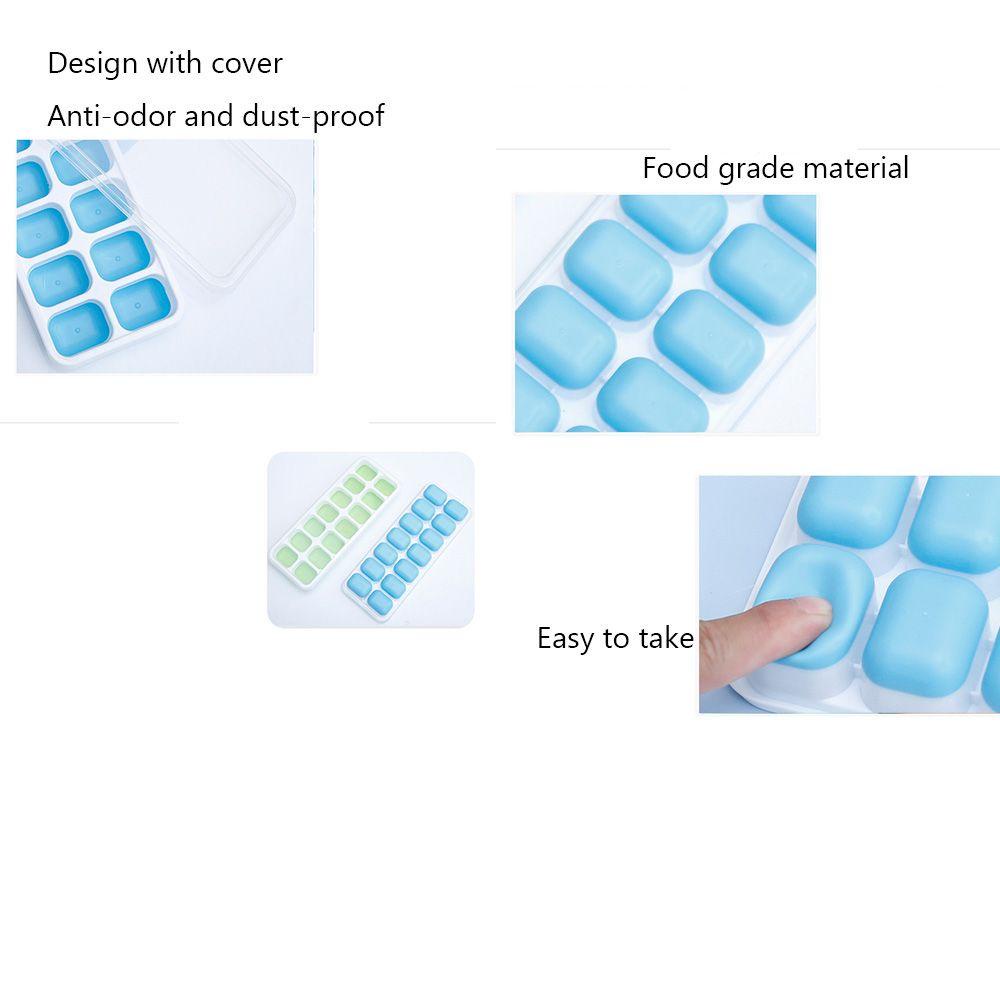 JONYE Khay Làm Đá Viên / Kem 14 Ô Có Nắp Tháo Rời Được Dành Cho Nhà Bếp / Quán Bar