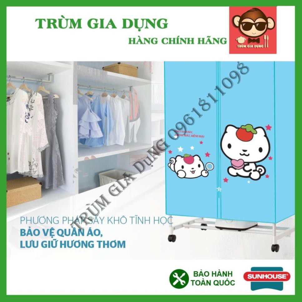 Máy sấy quần áo Sunhouse SHD2702, tủ sấy quần áo Sunhouse tối đa 15kg. Công suất 1000W