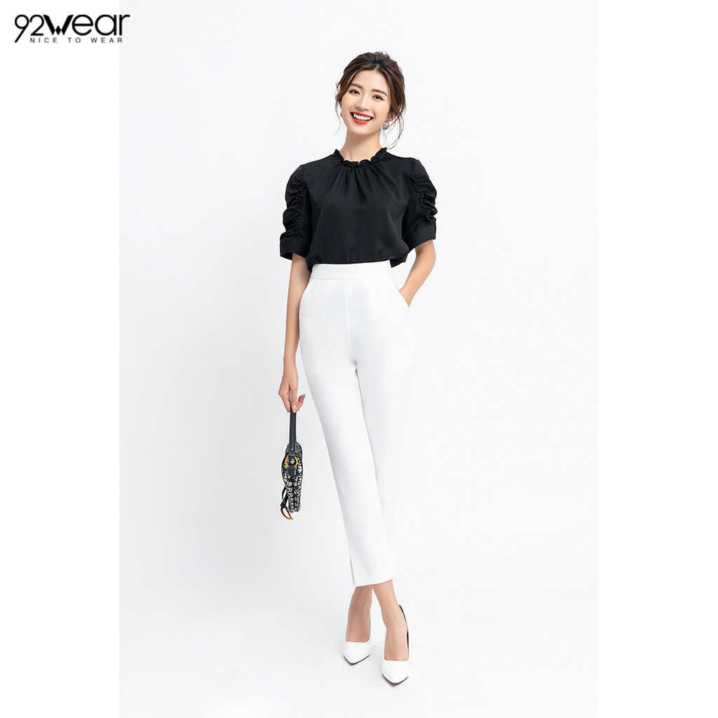 Quần tây âu nữ xẻ gấu QAW0625 92WEAR | BigBuy360 - bigbuy360.vn