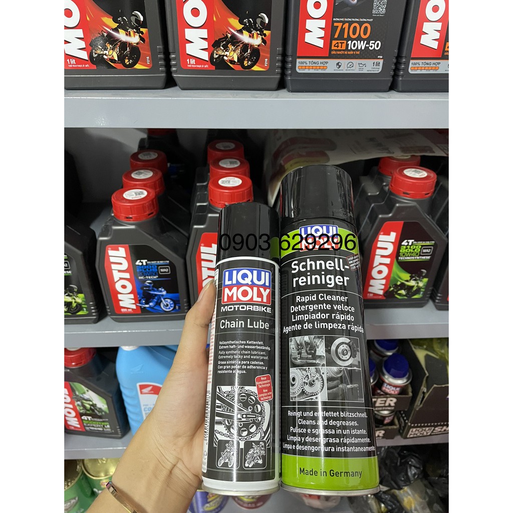 Combo 2 chai vệ sinh sên, thắng 500ml và xịt sên Liqui Moly 250ml 1508 3318