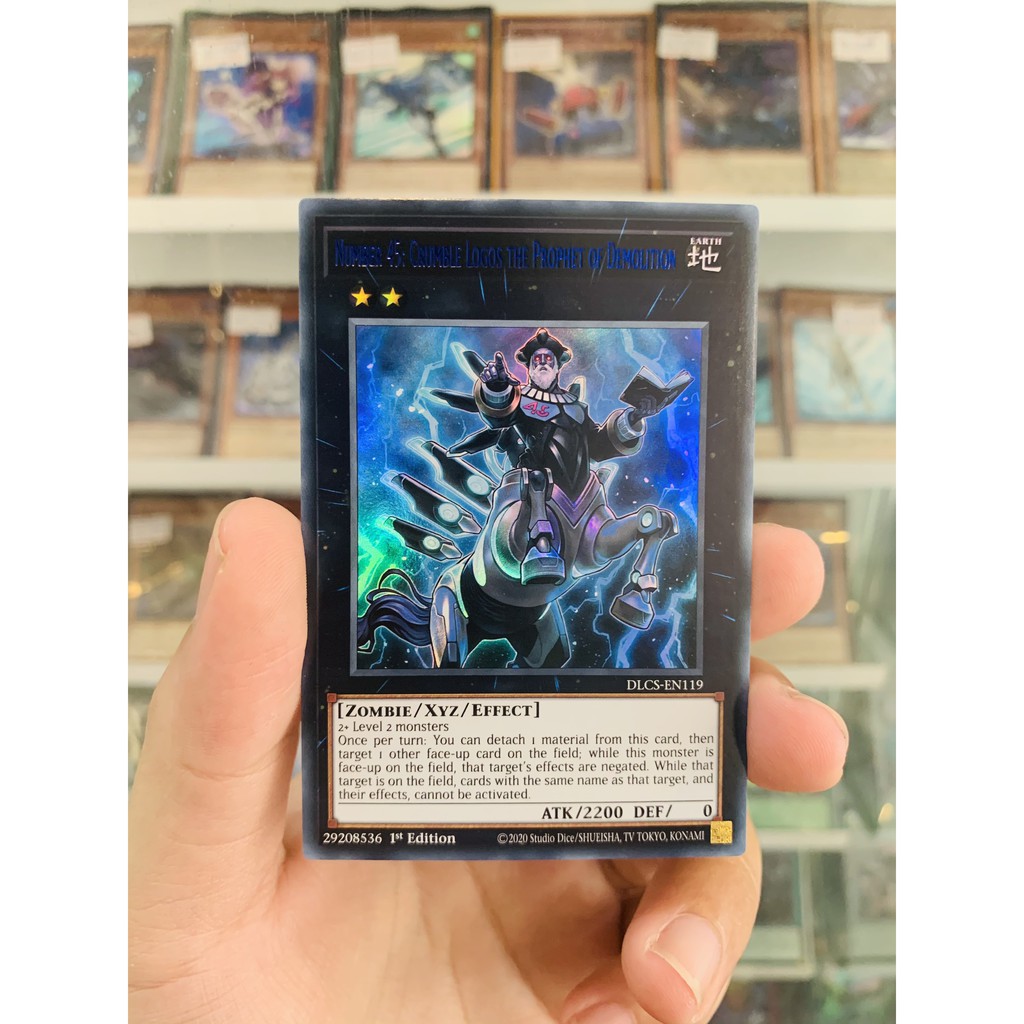 Thẻ Bài Lẻ YugiOh! Mã DLCS-EN119 - Number 45: Crumble Logos the Prophet of Demolition (Blue) - Ultra Rare - 1st Edition