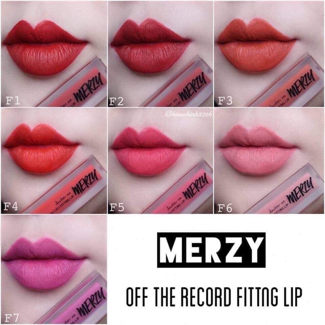 ( Sẵn - Minisize ) Son kem Merzy Off The Record Fitting Lip F8 F9 F2 F6 | Thế Giới Skin Care