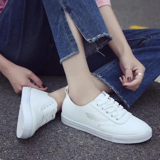 Giày thể thao nữ họa tiết lông vũ cực xinh {Hình thật ảnh cuối}