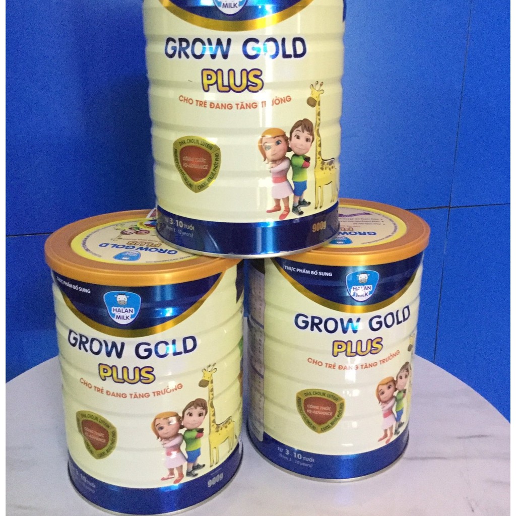 Sữa bột Grow gold plus 400g - giúp tăng chiều cao,phát triển toàn diện cho trẻ từ 3 đến 10 tuổi, Halan milk