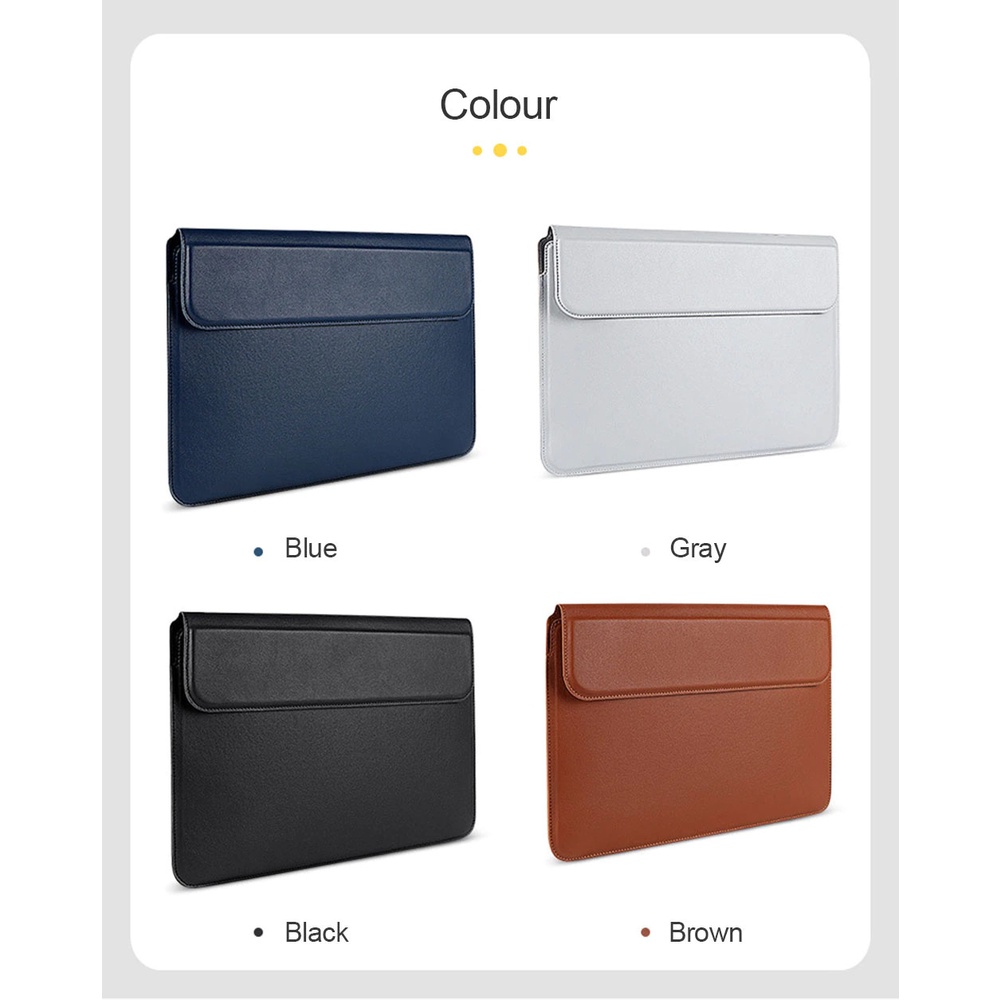 Bao da Macbook, Laptop kèm đế kê máy tiện lợi, thời trang, chống trầy xước, bảo vệ máy | BigBuy360 - bigbuy360.vn