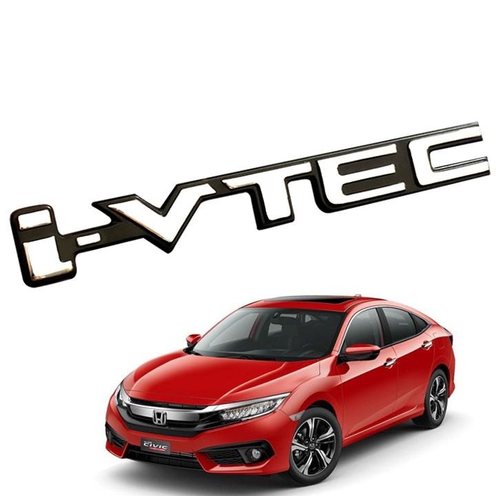 Tem Logo Chữ Nổi I Vtec Dán Đuôi Xe