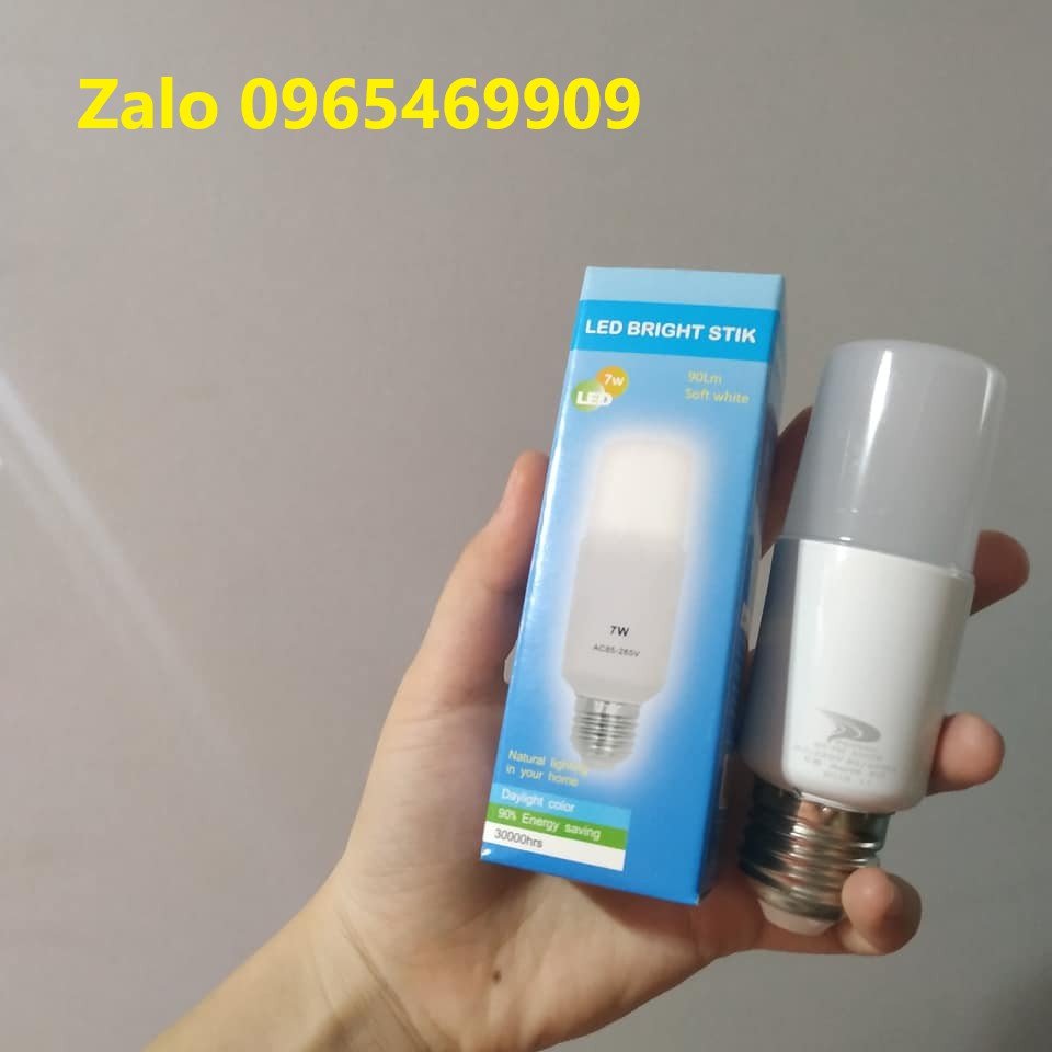 Bóng Led tròn hình trụ dài 7w, 12w dễ dàng tháo lắp thay thế bóng compact