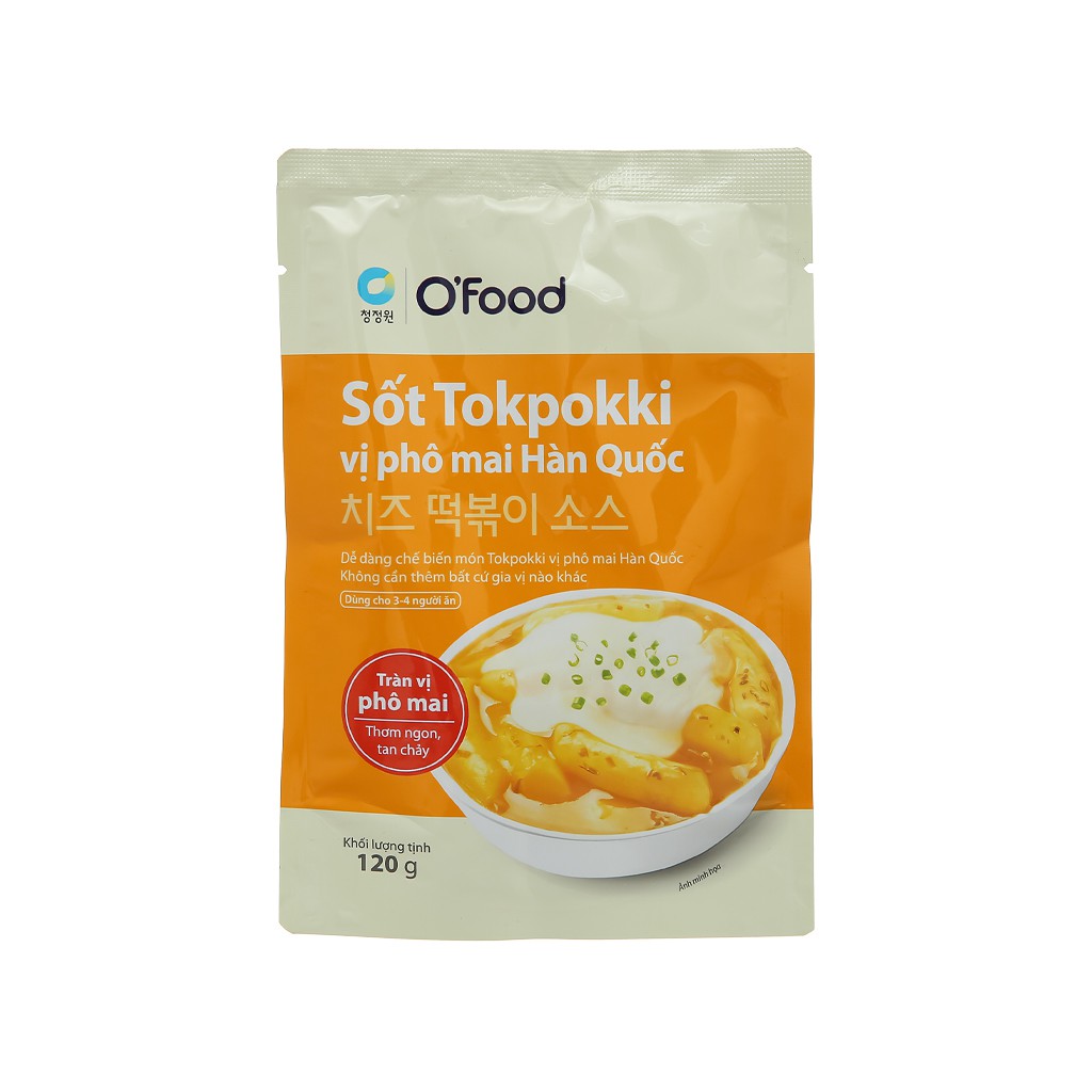 [Sẵn 02 vị] Sốt tokbokki / tokpokki Hàn Quốc O'Food 120g, vị truyền thống và phô mai