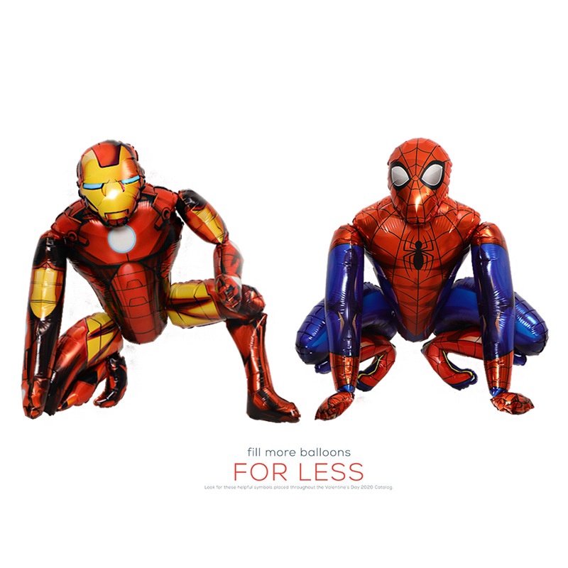 Bong Bóng Lá Nhôm Hình Siêu Anh Hùng 3D Trang Trí Tiệc