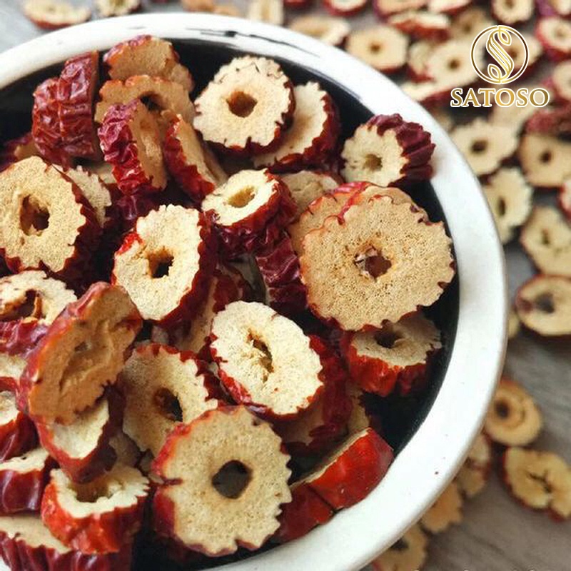 Táo đỏ thái lát SATOSO sấy khô 500g bổ khí huyết đẹp da SA02