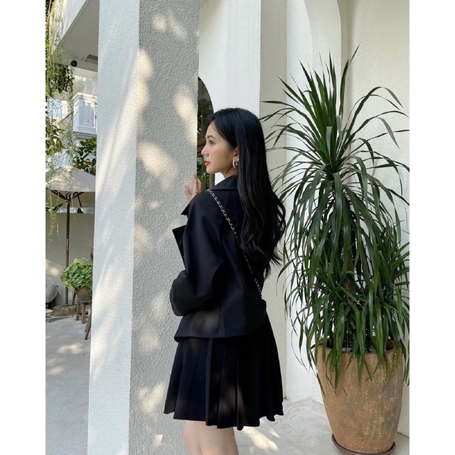 Áo kaki 1 lớp dáng ngắn