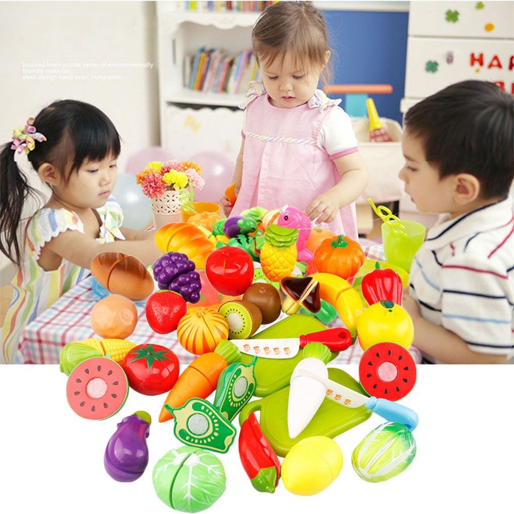 Bộ đồ chơi gồm 1/6/10/13/18/20/24 rau củ quả cho bé