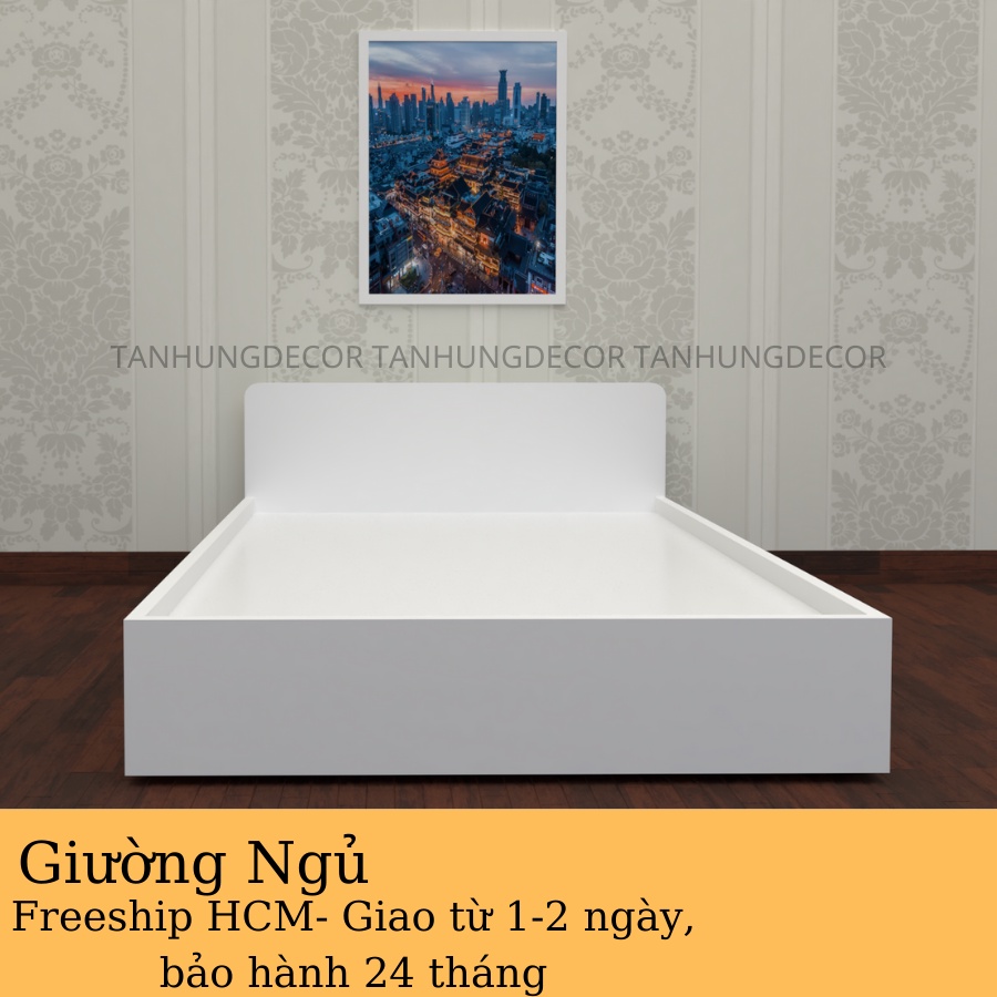 GIƯỜNG NGỦ GỖ MDF NHƯ HÌNH MẪU, CAM KẾT CHẮC CHẮN