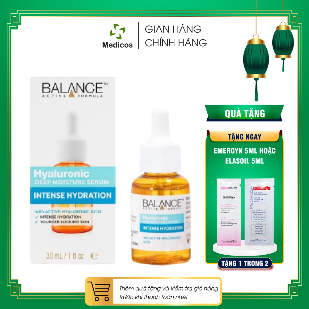 Serum Dưỡng Ẩm, Giảm Tiết Dầu Nhờn Balance Active Formula Hyaluronic Deep Moisturizing