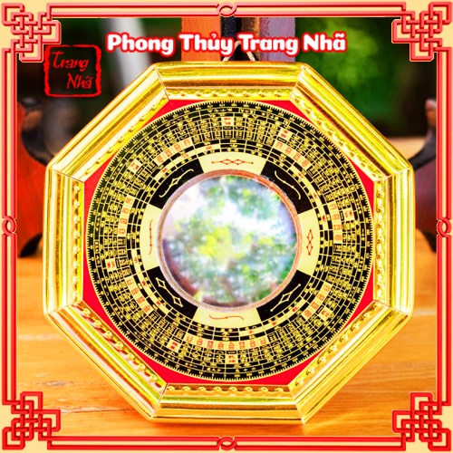 Gương Bát Quái La Kinh Phong Thủy lồi 8 quẻ dịch phong thủy treo cửa trấn trạch - Nhiều cỡ