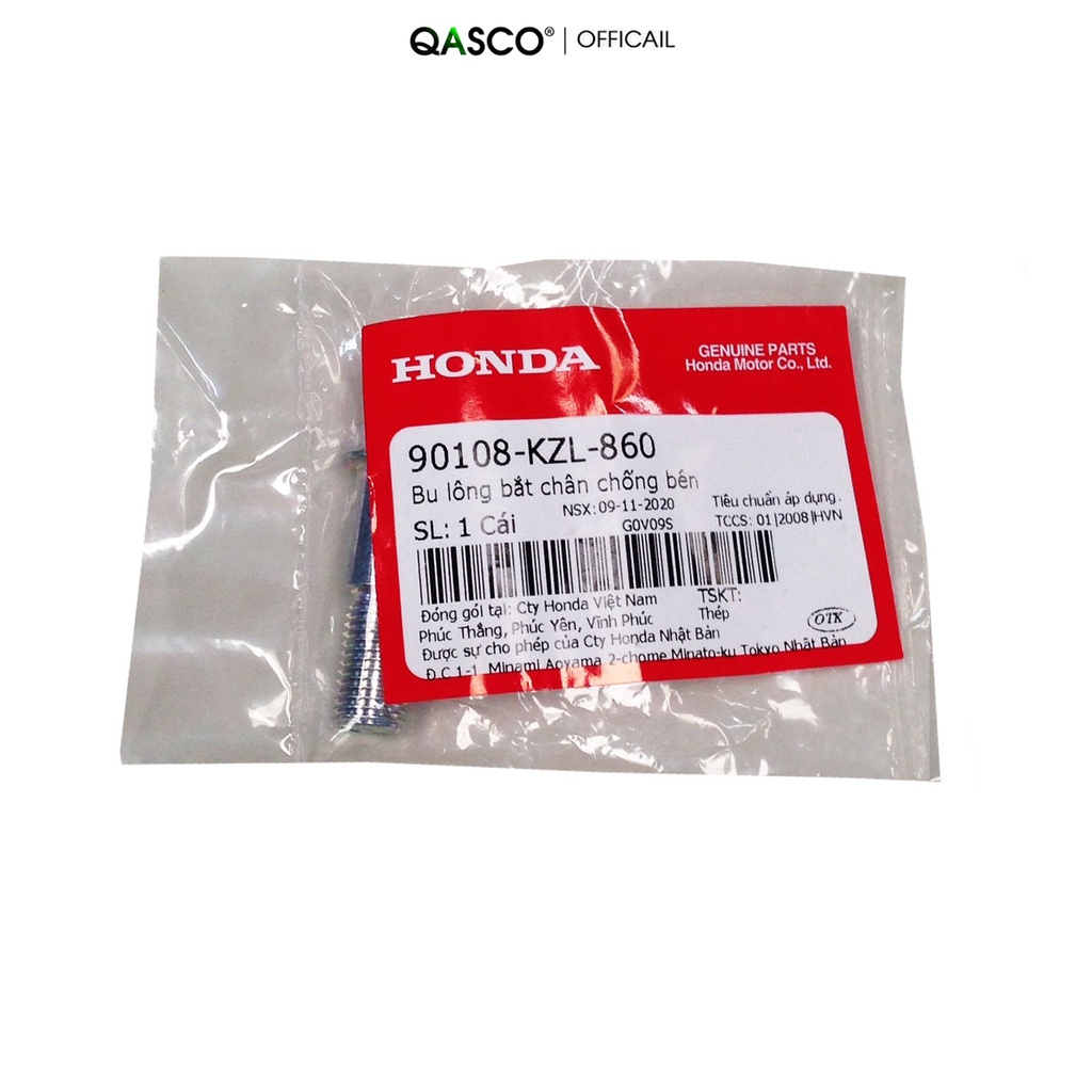 Bu lông bắt chân chống bên HONDA dùng chung nhiều xe (90108KZL860)