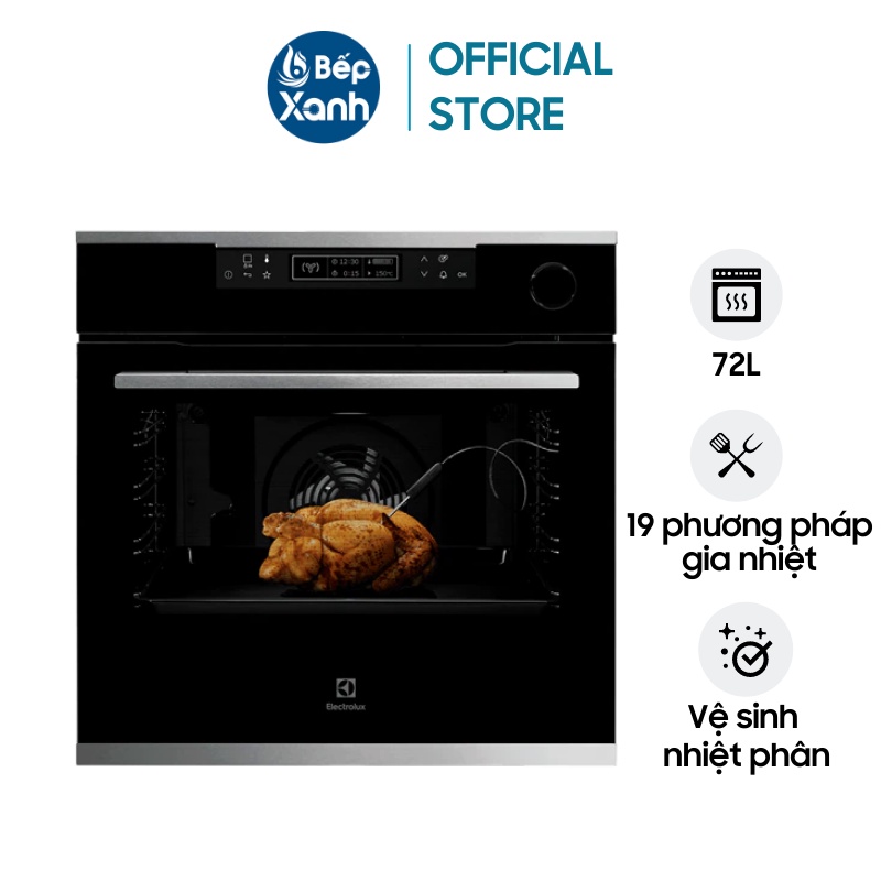 [FREESHIP HCM] Lò Nướng Âm Tủ Electrolux KOCBP21XA - Dung Tích 72L - Vệ Sinh Nhiệt Phân - Xuất Xứ Ý