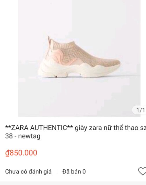 ⚡ [ZARA Authentic] Giày slipon ZARA sẵn sz 38 gốc 1tr5xx . Mới 2020 . . VN 😷 new new . HOT : ₛ 1212 ྇ ~