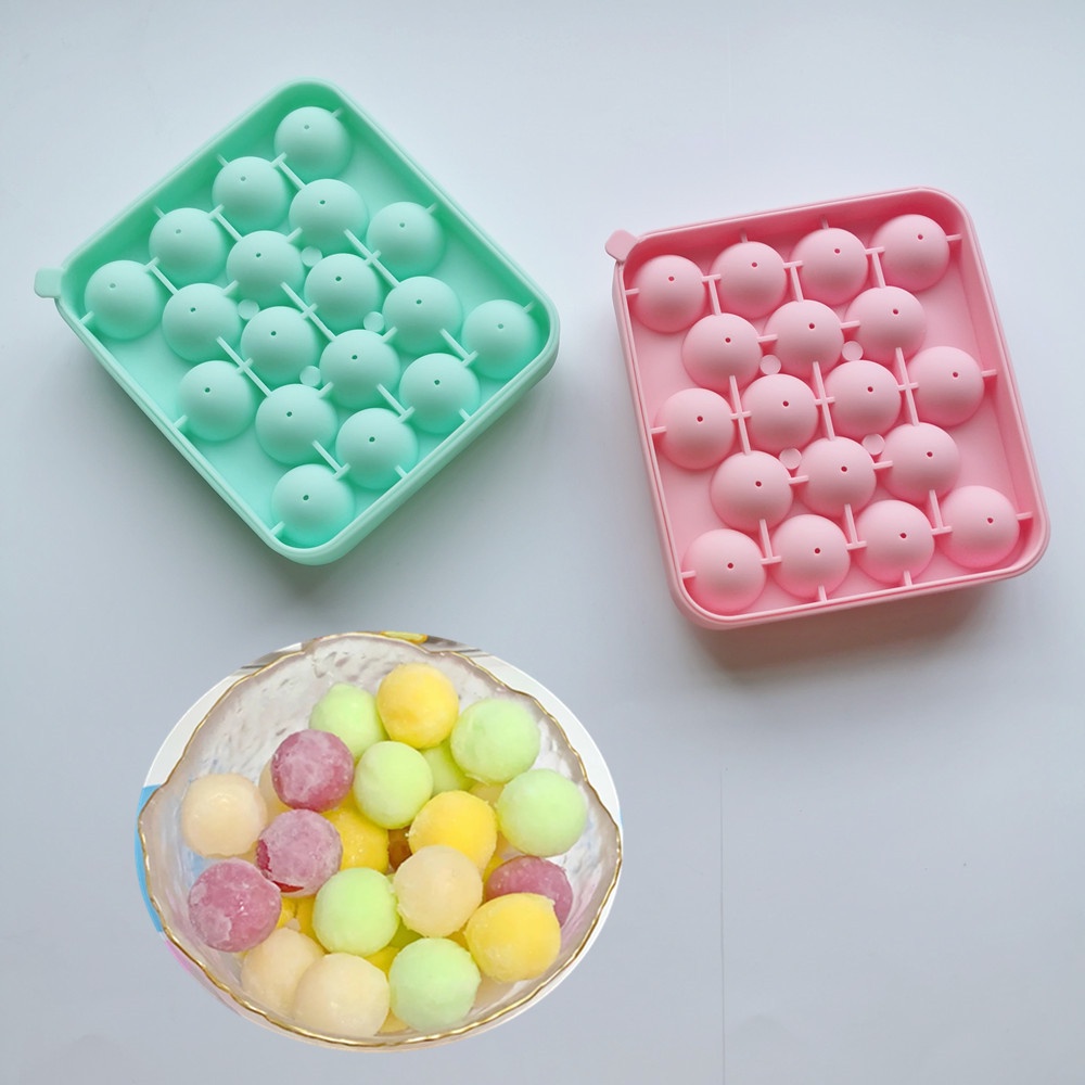Khuôn silicone Làm Đá 18 Ô Hình Cầu