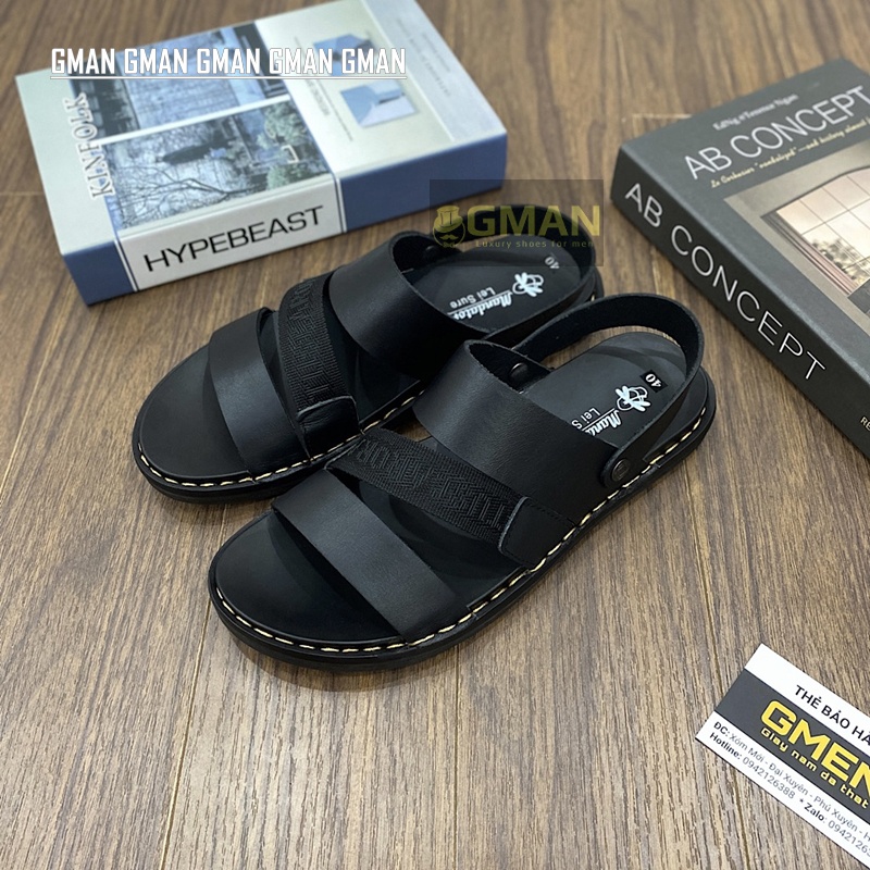 Dép quai hậu nam chất liệu da thật 100% đế cao su êm ái bảo hành 1 năm TK906