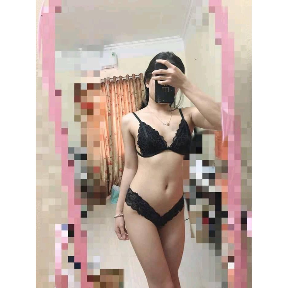 [ Ở ĐÂU RẺ HƠN SHOP HOÀN TIỀN ] Bộ Bra đen hàng thiết kế bằng vải ren sexy gợi cảm