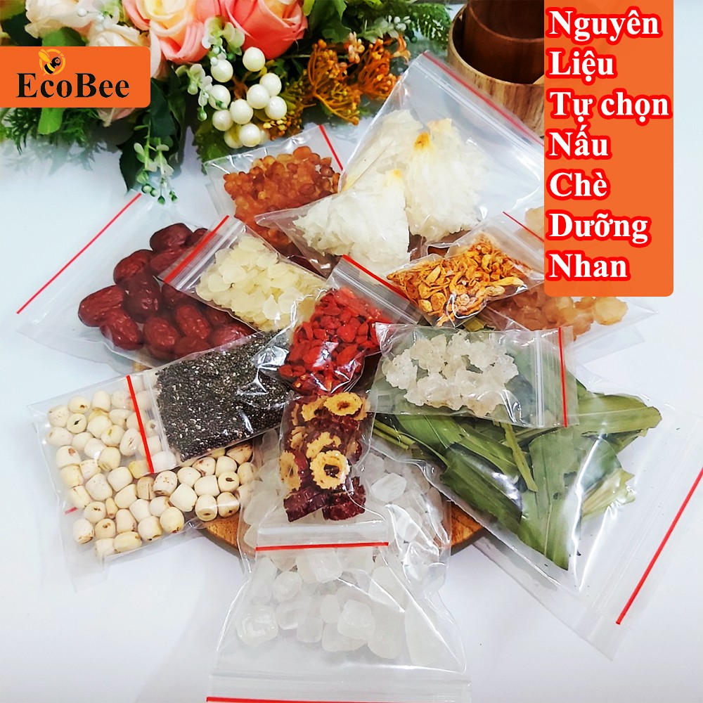 Chè Tuyết Yến, Trà long nhãn táo đỏ kỷ tử, Trà thảo mộc - nguyên liệu tự chọn nấu trà dưỡng nhan theo sở thích - Ecobee