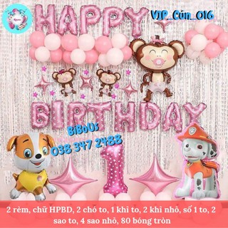 SET TRANG TRÍ SINH NHẬT TUỔI CÚN-THÔI NÔI BÉ CÚN-SINH NHẬT BÉ TRAI, BÉ GÁI-TRANG TRÍ SINH NHẬT GIÁ RẺ, SINH NHẬT 1 TUỔI