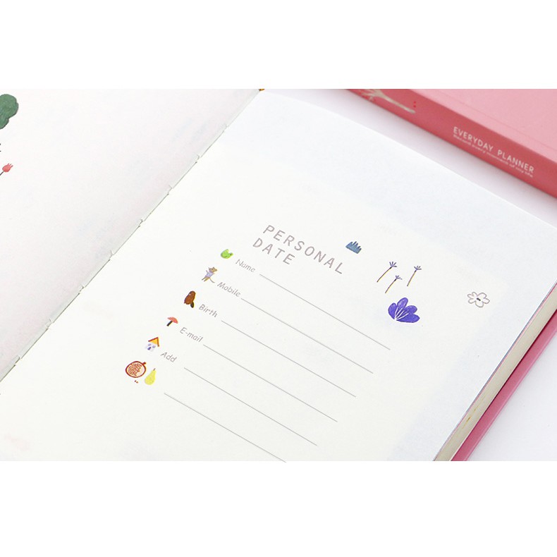 Sổ Kế Hoạch Làm Việc Sáng Tạo Sổ Nhật Ký Cuộc Sống EVERYDAY PLANNER 365 Ngày