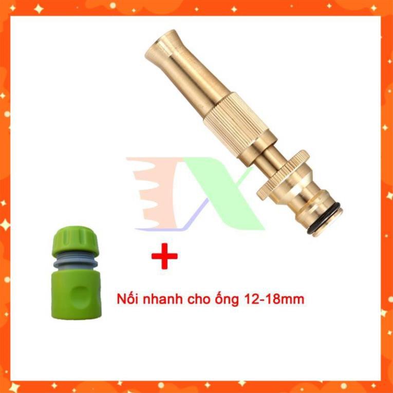 Vòi xịt nước tưới cây, rửa xe VPD-2033, Vòi đồng VOI-6 + Đầu nối nhanh 12-16 mm 206587+622