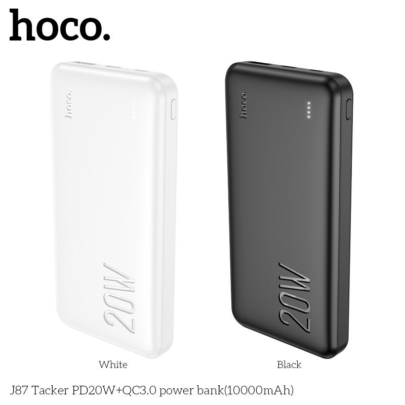 Sạc Dự Phòng PD 20w Và QC 3.0. Hoco J87 10000MAH , Cổng Sạc Type-c Sạc Đảo Chiều