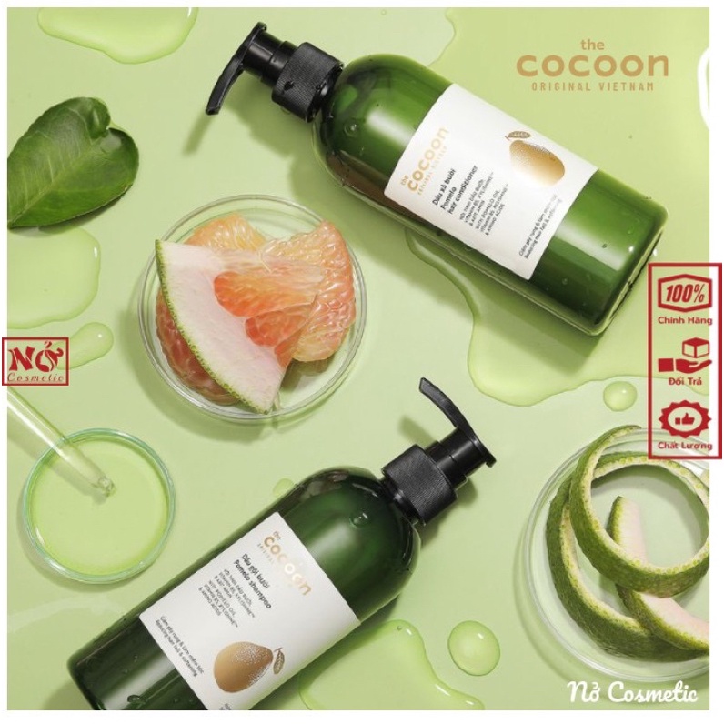 Bộ dầu gội bưởi Pomelo Cocoon 310ml + Dầu xả bưởi Pomelo Cocoon 310ml