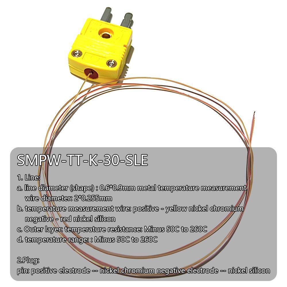 Cặp Nhiệt Kế Loại K 500 / 1000 / 1500mm SMPW-TT-K-30-See GG-K-30-SLE