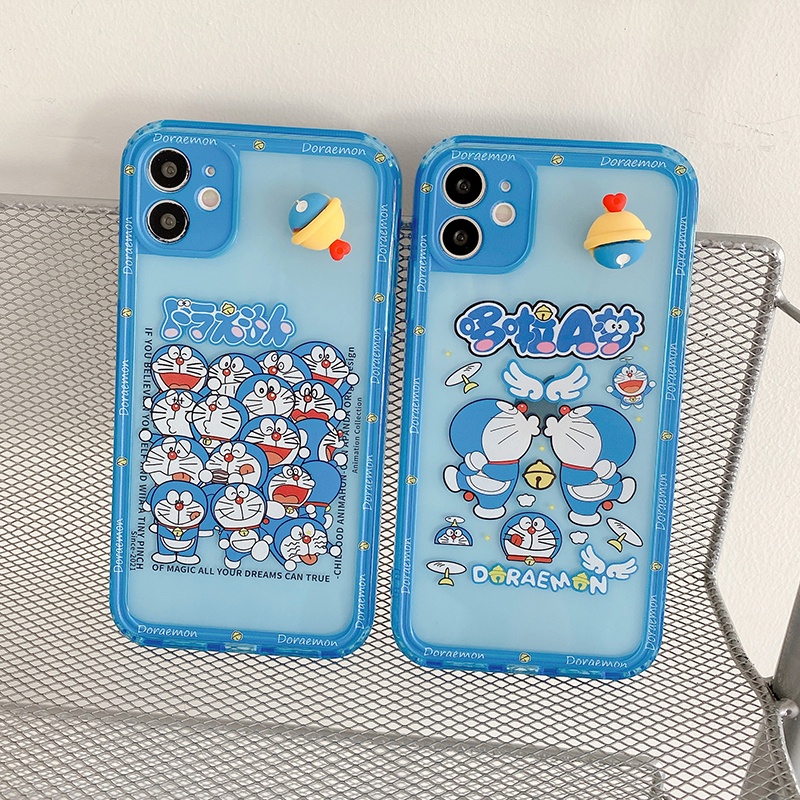 Ốp Điện Thoại In Hình Doraemon Có Chuông Xoay Được Cho Iphone 12 Pro Max 12pro 12 Mini Se2020 11pro Max 11pro 11 Ix Xr Xs Max 7 8 Plus