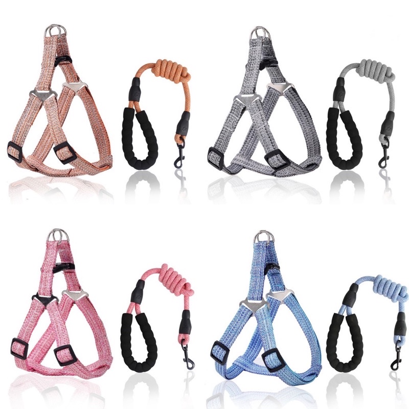 Dây dắt thú cưng đi dạo, có 4 màu sắc nhẹ nhàng, dễ thương, 4 size phù hợp với các bé từ 1 đ