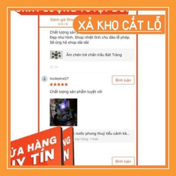 [SALE] [CAO CẤP] Giá hủy diệt -  Thác nước phong thuỷ tiểu cảnh kèm điện đèn led máy bơm