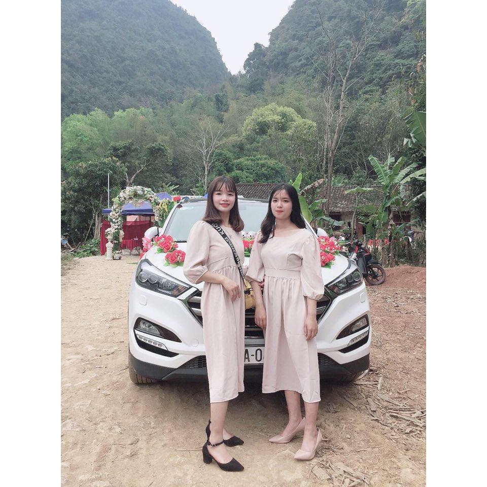 [Mã FATHANG5 giảm 10K đơn 50K] [CÓ FEEDBACK] Váy ulzzang tiểu thư tay lỡ phối cổ tròn - V34 - jannahouse | BigBuy360 - bigbuy360.vn