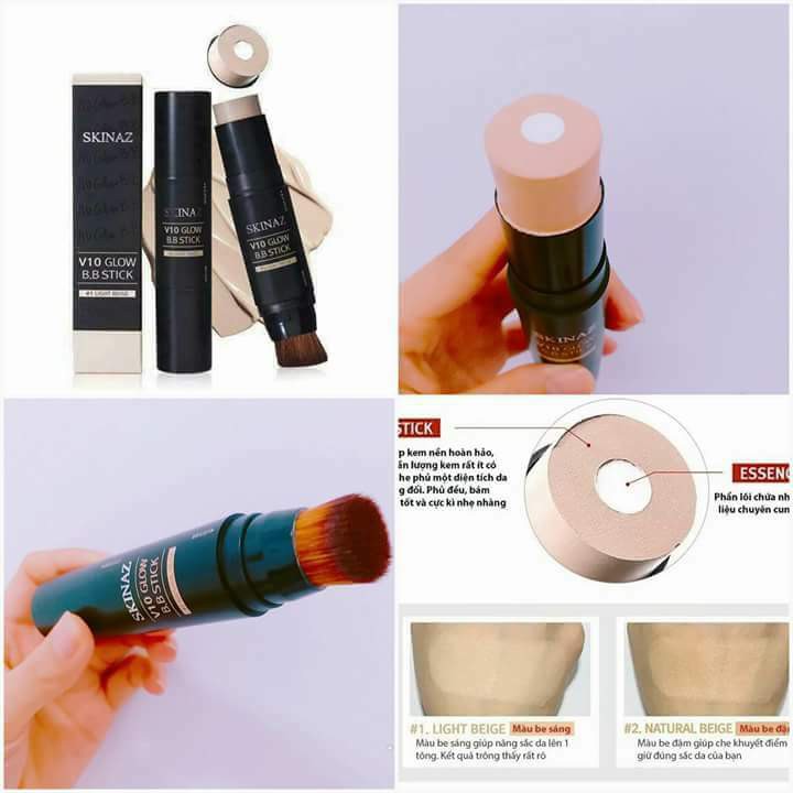 Kem nền dạng thỏi V10 Glow B.B Stick Skinaz | BigBuy360 - bigbuy360.vn
