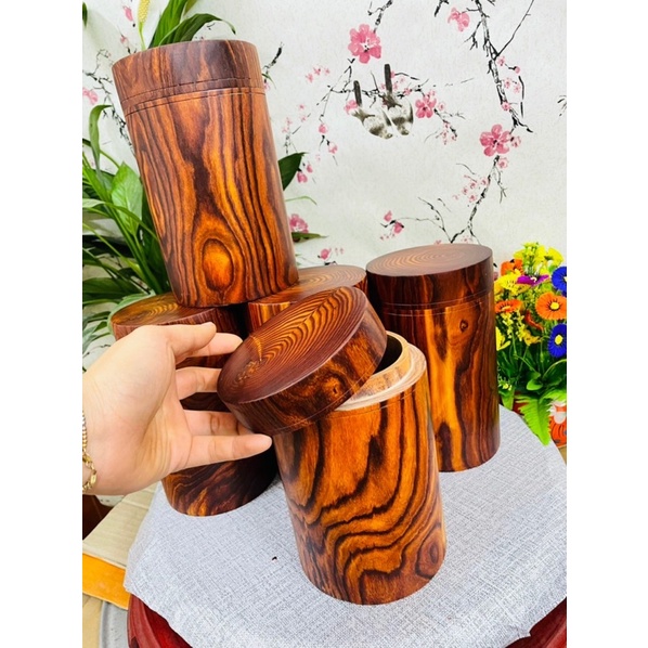 Hộp trà gỗ trắc dây