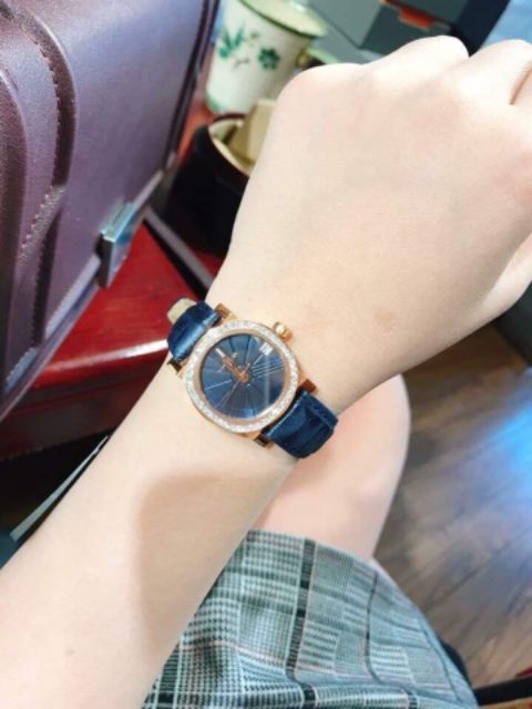 Đồng hồ nữ xanh xà cừ Wittnauer watch by Bulova