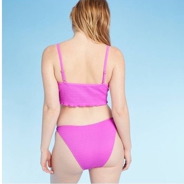 Set bơi bikini hồng xuất khẩu