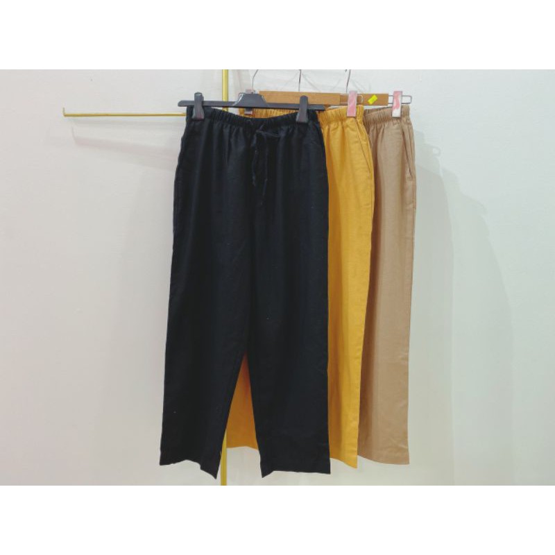 Quần nữ baggy linen